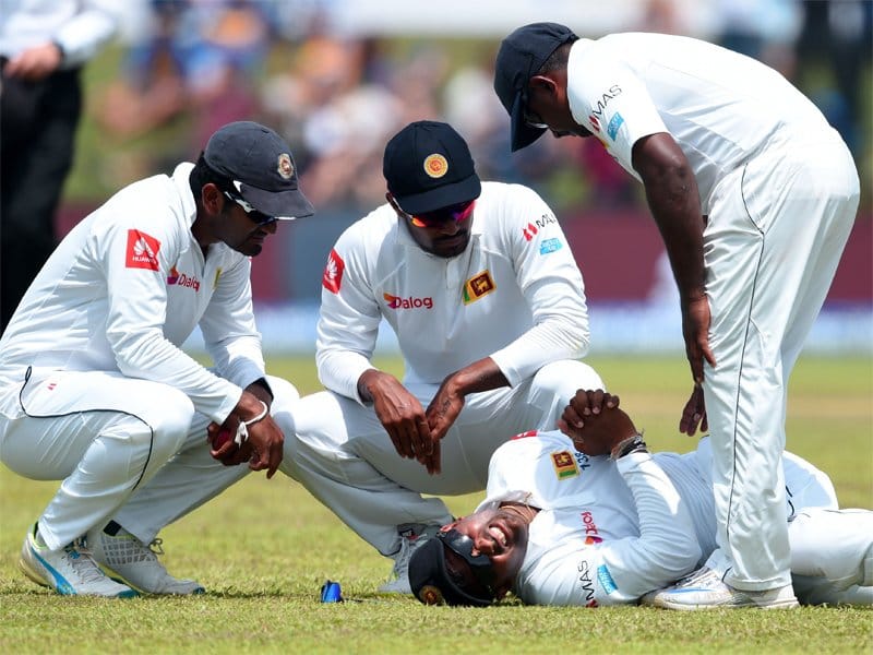 sri lanka suffered a major blow asela gunaratne ruled out of first test due to thumb injury