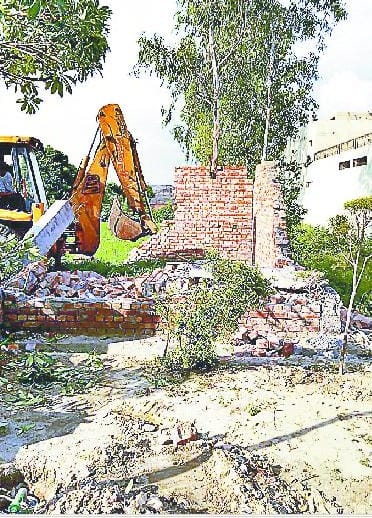 Authorities demolished two illegal colonies and constructions
