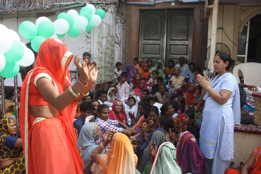 hariyali teej celebration in bankebihari temple vrindavan