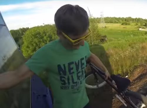 Watch viral video of 2 boys driving bycycle on   rooftop of moving train