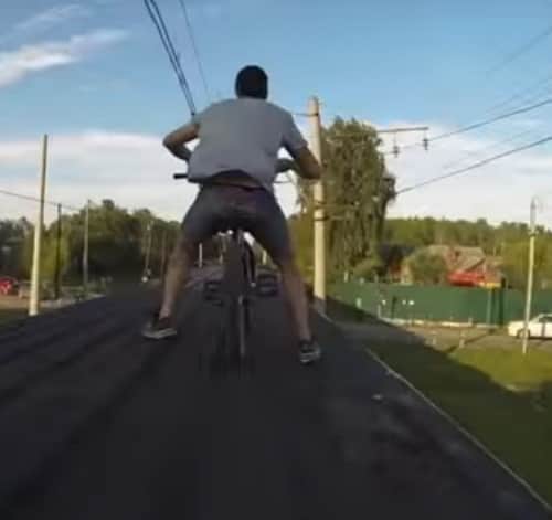 Watch viral video of 2 boys driving bycycle on   rooftop of moving train