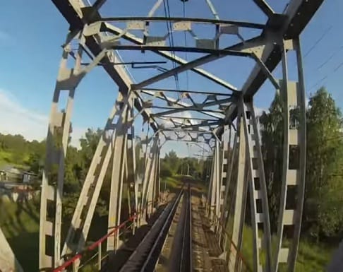 Watch viral video of 2 boys driving bycycle on   rooftop of moving train