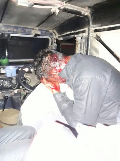 robbers drive over police officer after bolero loot in mainpuri