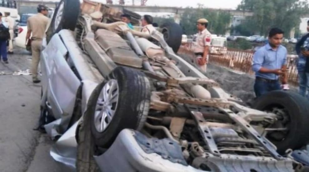 seven year-old child died sevral injured in a road accident in baghpat