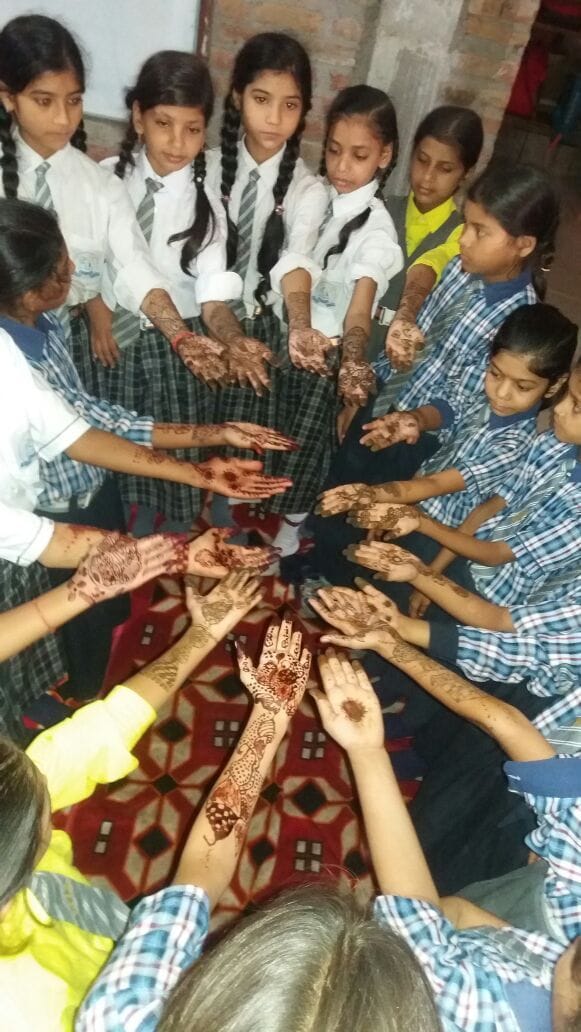 Green Day celebrated in schools, children decorated with mehndi