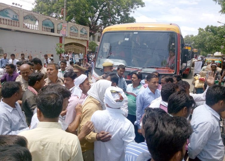 Angry students hit the road
