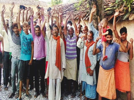 Villagers stop construction of roads