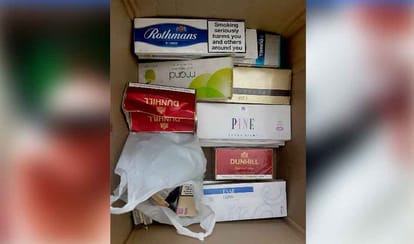 corporate employees and people in gurugram illegally hording foreign cigarette 