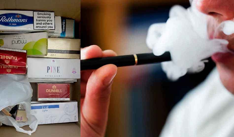 corporate employees and people in gurugram illegally hording foreign cigarette 