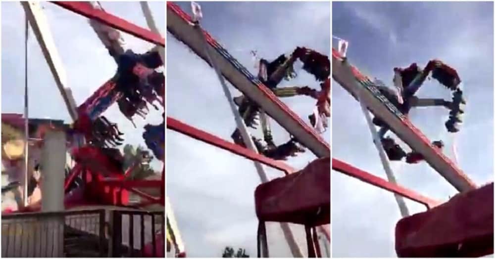 amusement park ride fire ball broke mid air leaving one dead and several injured at Ohio State Fair