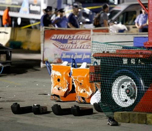 amusement park ride fire ball broke mid air leaving one dead and several injured at Ohio State Fair