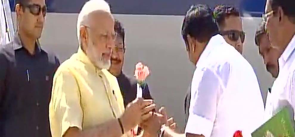 PM modi reaches tamil nadu to inaugurate memorial of former president dr apj abdul kalam