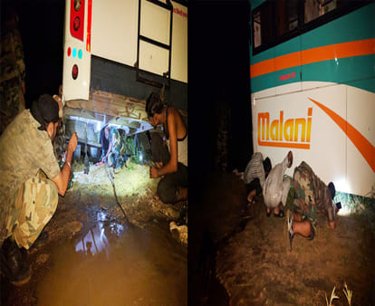 army doing rescue in flood affected area in rajasthan