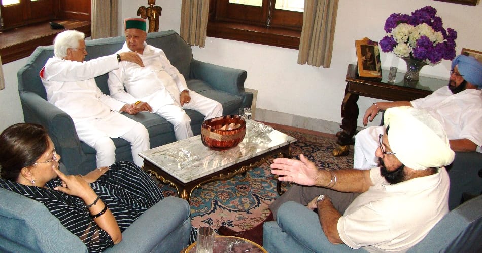 Captain amarinder singh meet cm virbhadra singh