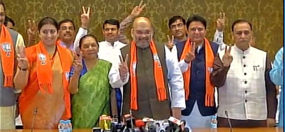 BJP president amit shah and central minister smriti irani files nomination for rajya sabha elections