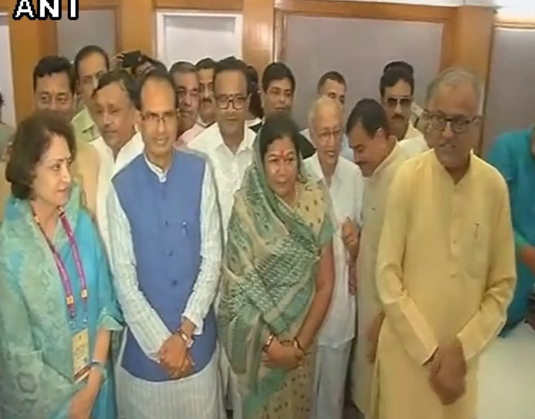 madhya pradesh: BJP's woman tribal leader Sampatia Uike filed nomination for Rajya Sabha elections 