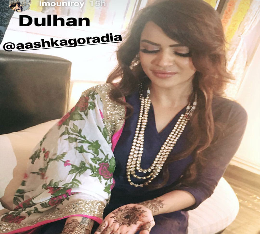 Aashka Goradia Engaged To Boyfriend Brent Goble Mouni Roy Karanvir Bohra Attended Ceremony