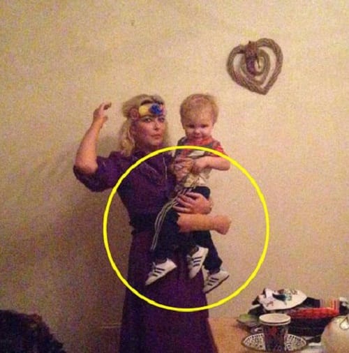 BELFAST WOMEN NOTICED GHOSTLY THING IN HER PHOTO   WITH SON