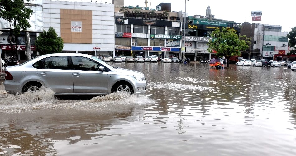 Heavy rain in mohali, city news