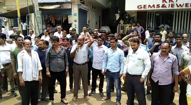protest of roadways employee in alwar