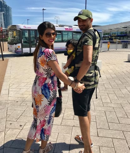  Cricketer Harbhajan Singh And Wife Geeta Basra Celebrate Daughter Hinaya  First Birthday