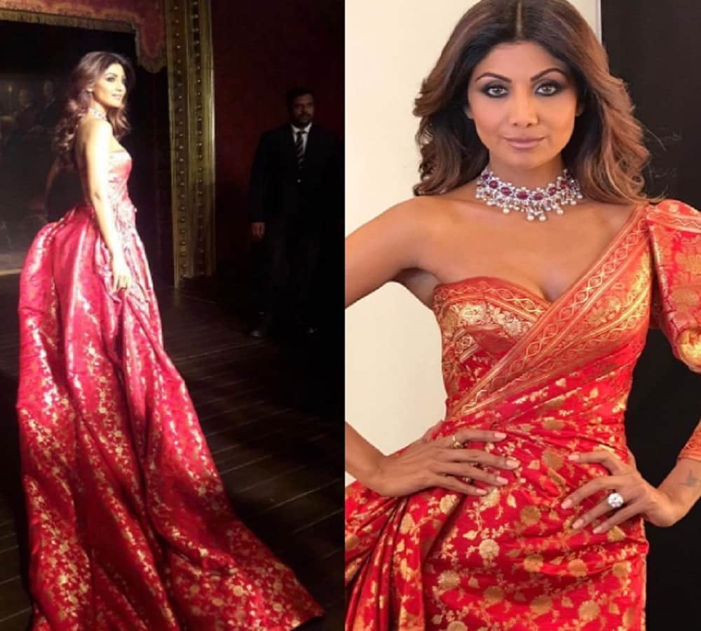 Shilpa Shetty walked on ramp for designer Monsiha Jaising at ICW 2017