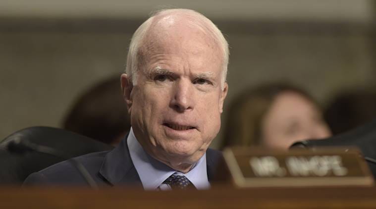 MP John McCain Demand for imposing diplomatic, military and economic expenditure on Pak in america 