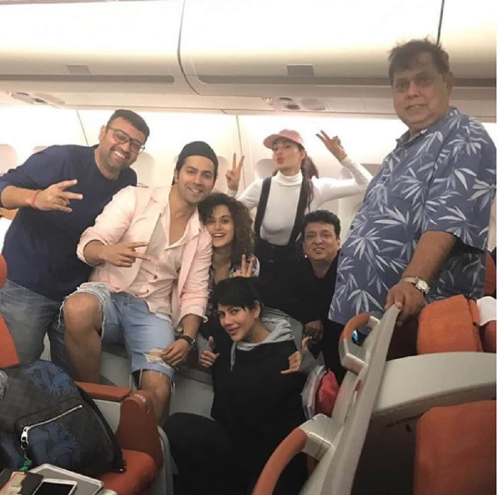 Judwaa 2 stars Varun Dhawan, Jacqueline Fernandez and Taapsee Pannu return after finishing shoot