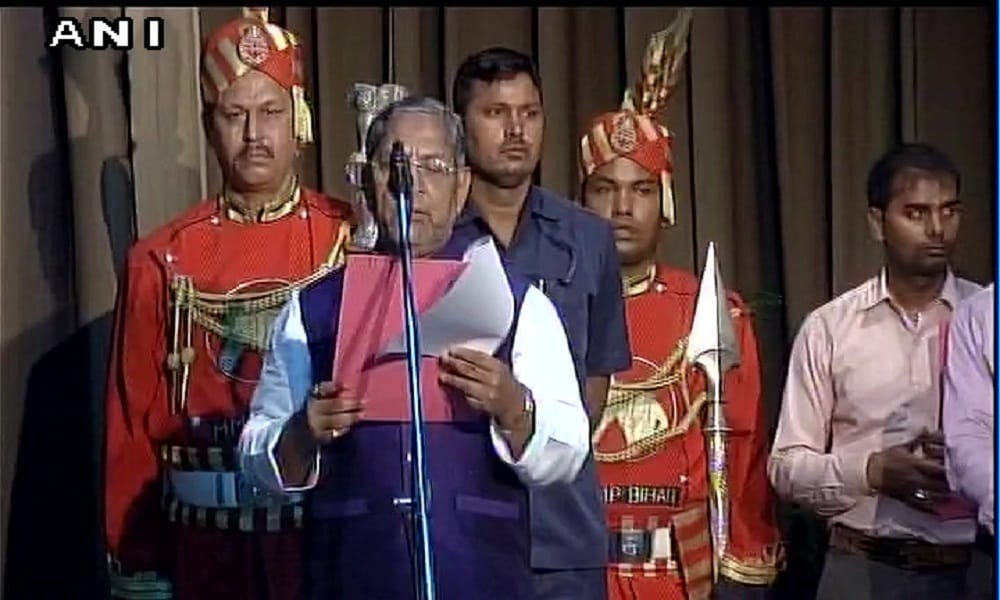 Oath taking ceremony of Bihar ministers at Raj Bhawan in Patna (Bihar)