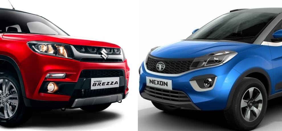 tata nexon VS maruti brezza: new battel in subcompact suv market