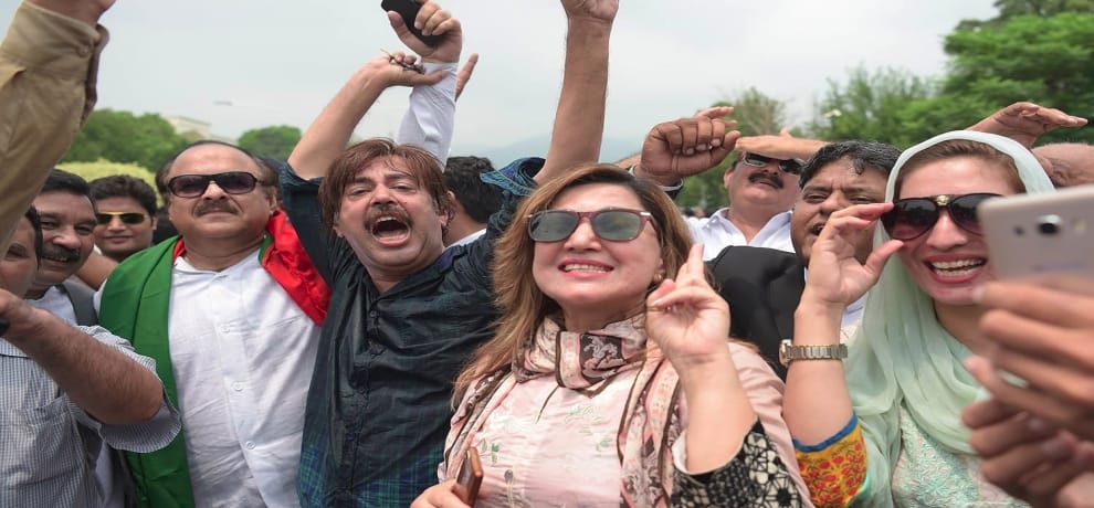 opposition celebrate and handed out sweets as Supreme court disqualifies Nawaz Sharif