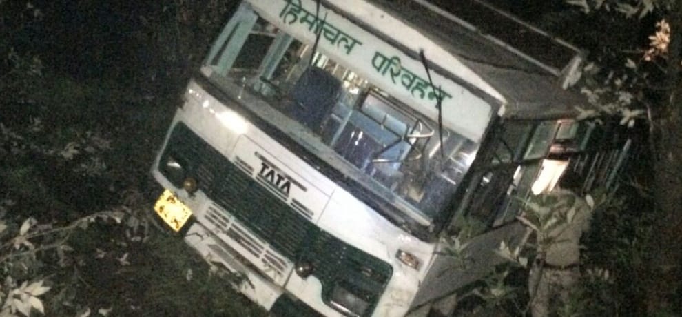 Chamba HRTC bus falls in gorge