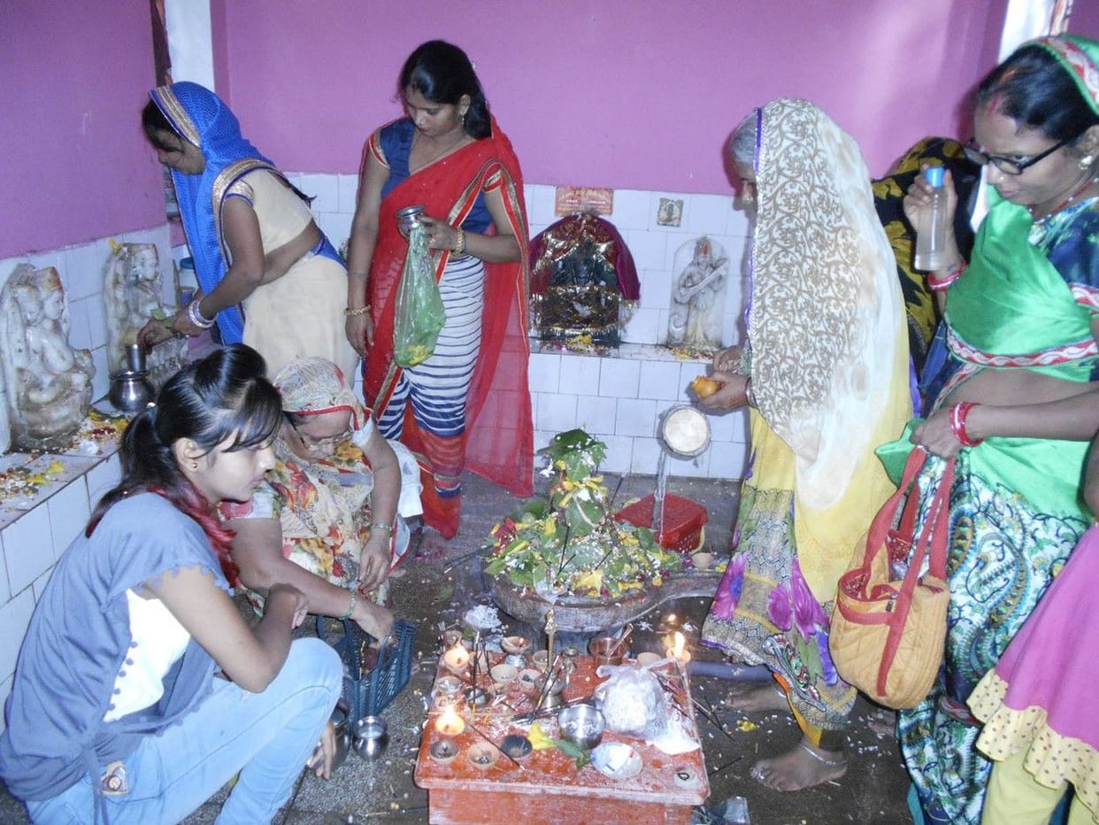 दूध लावा के साथ पूजे गए नाग देवता