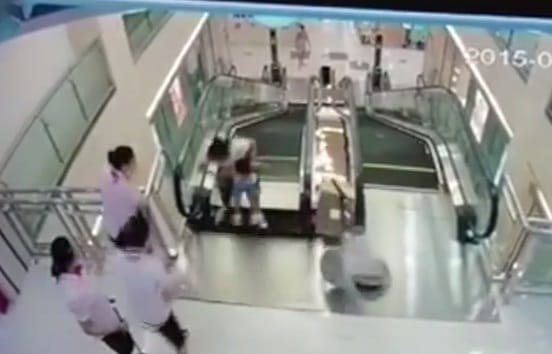 Watch Scary Escalator Accident In Shopping Mall in   China