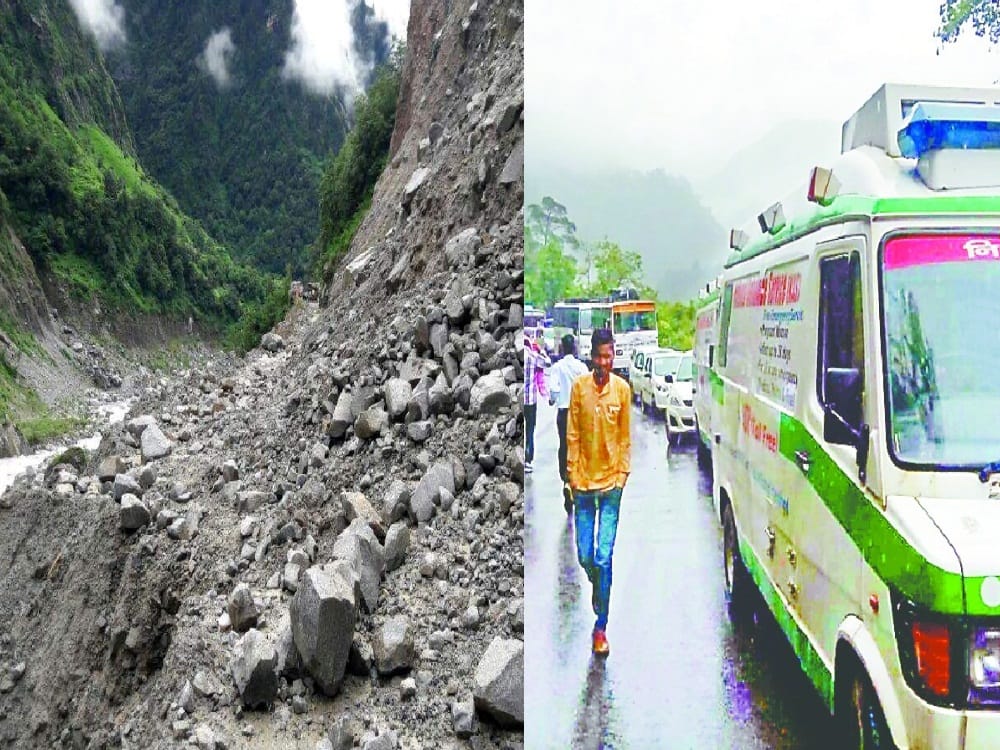  badrinath highway blocked due to landslide danger for pilgrims