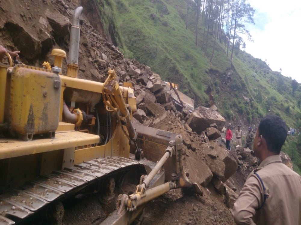  badrinath highway blocked due to landslide danger for pilgrims