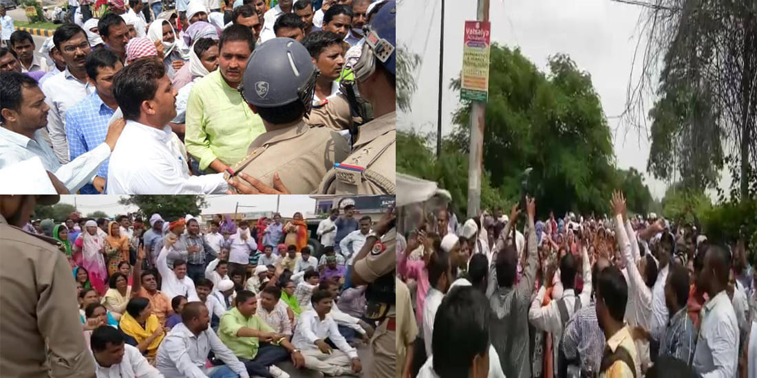 shikshamitra protest at president ramnath kovind house 