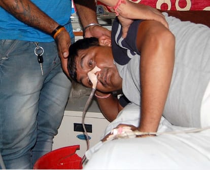 man tried to commit suicide during protest against liquor