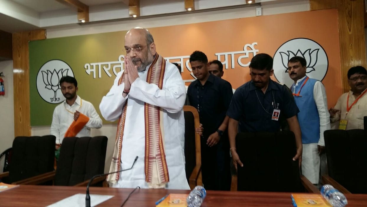 amit shah press conference during 3 visit of lucknow