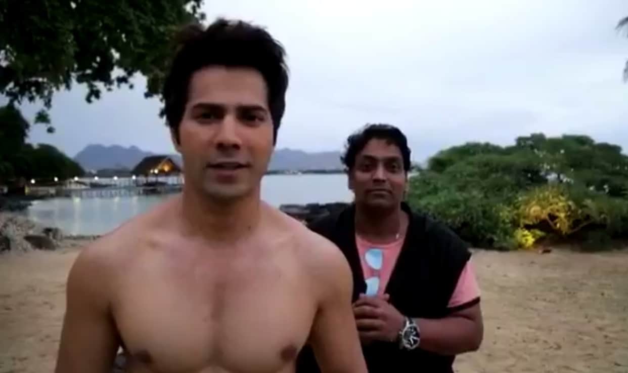 Varun Dhawan goes shirtless to promote GANESH ACHARYA SONG BALA O BALA 
