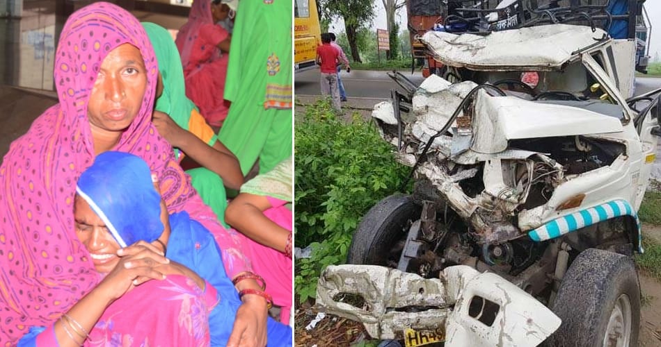karnal pilgrims pickup accident in uttar pradesh, seven people killed 