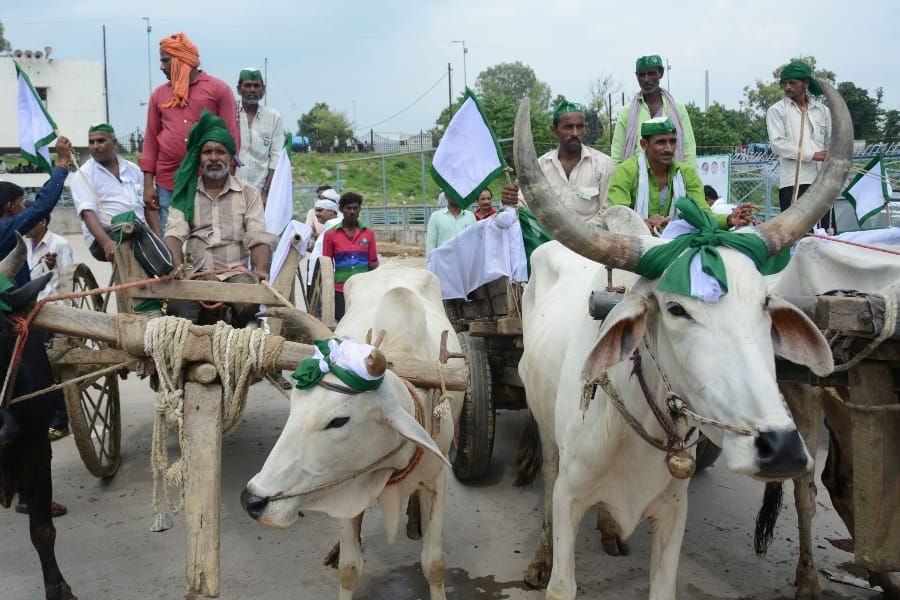 bhartiya kisan union protest in Lucknow.