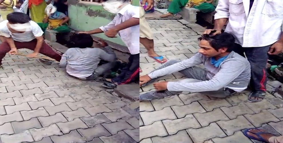 Beating the accused of love jihad, the 10 year old girl teasing