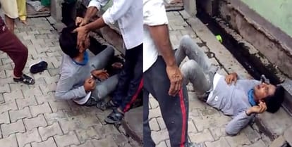 Beating the accused of love jihad, the 10 year old girl teasing