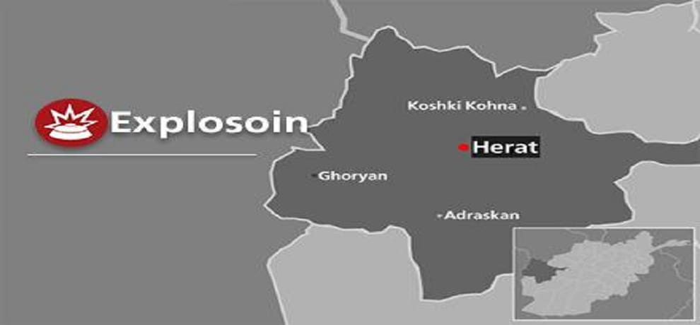 an explosion in front of Jawadia Mosque in Afghanistan's Herat city