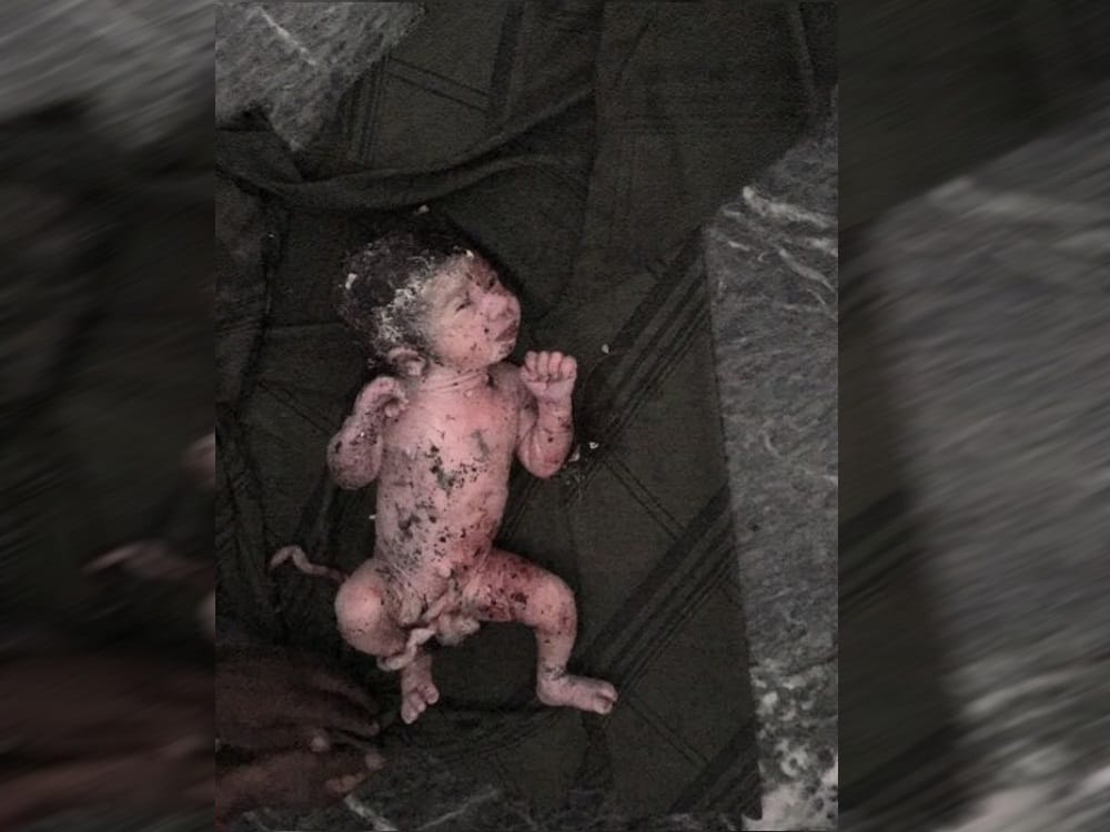 minor maid thrown her newborn from second floor of tower but miracle saved him