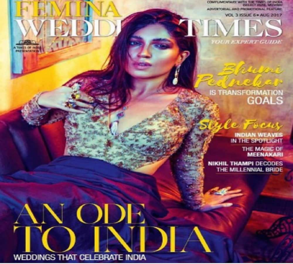 Bhumi Pednekar bold photo shoot for times magazine cover page 