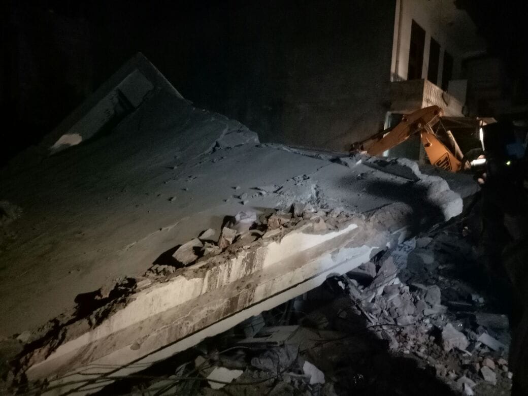 three storey house collapses in kota, 2 killed 