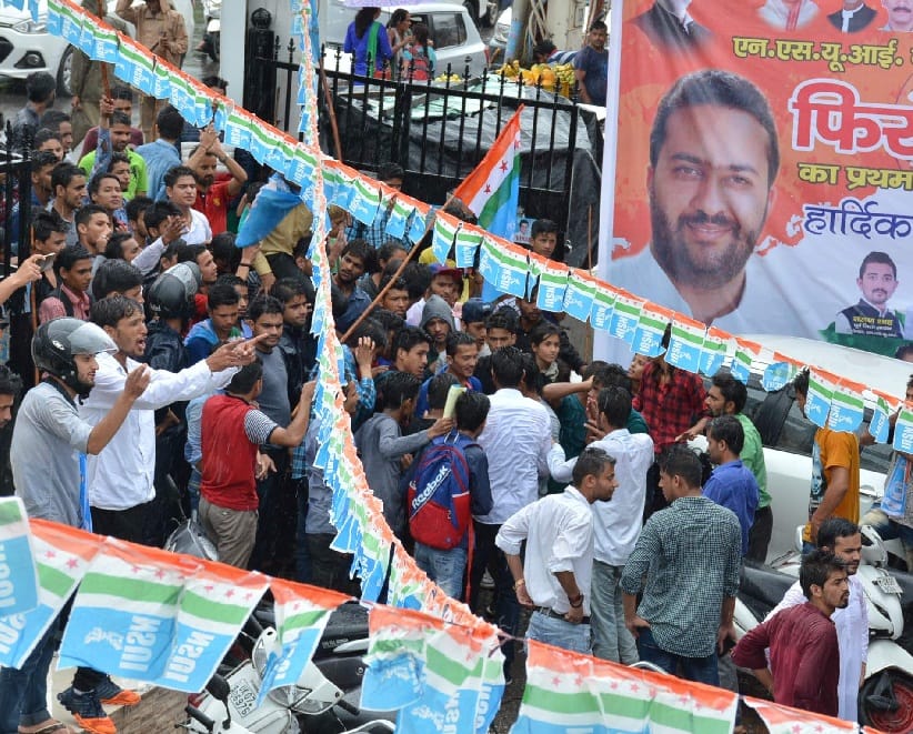 National president of NSUI welcome in dehradun