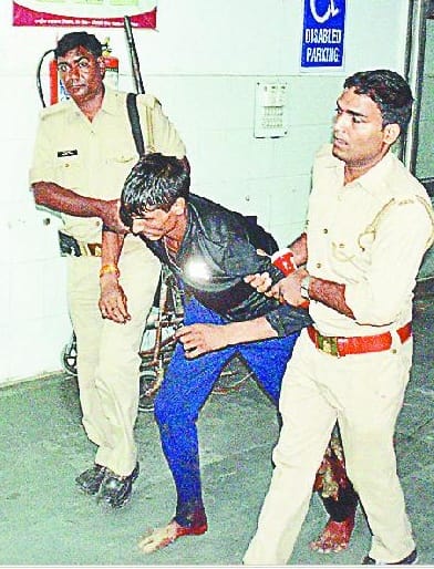 Accused of double murder Injured in encounter